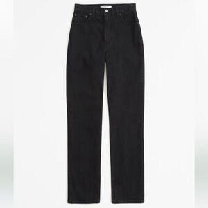 A&F Ultra High Rise 90s Straight Black Jean
